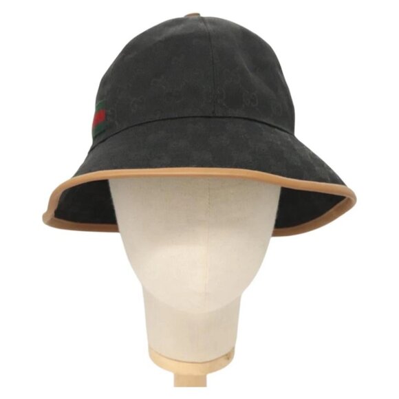 GUCCI GG Canvas Sherry Line Web Bucket Hat Hat Black main image 7